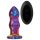 Glamour Glass - Wellenförmiger, bunter Analvibrator mit Radiofunktion