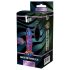 Glamour Glass - Wellenförmiger, bunter Analvibrator mit Radiofunktion