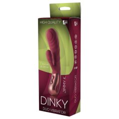 Dinky Jimmy K. Duo - Akku-Vibrator mit Klitorisarm (Rot)