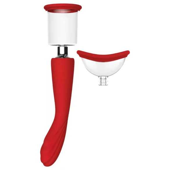 Red Revolution Georgia - G-Punkt Vibrator und Vaginasauger (rot)