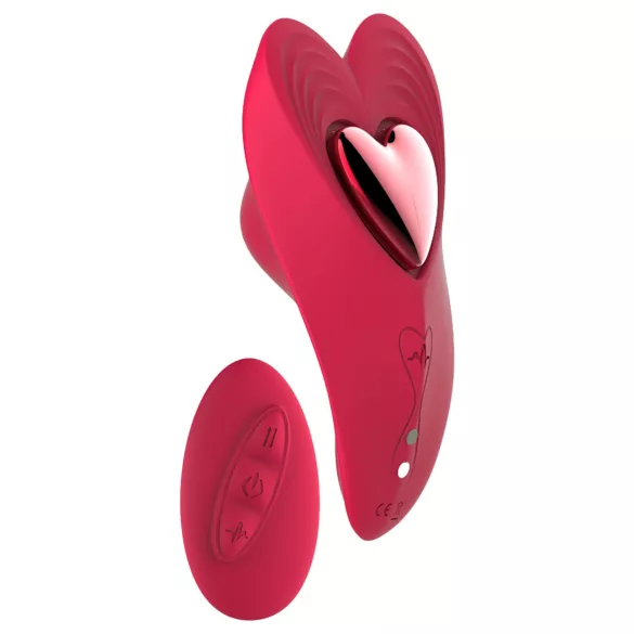 Dreamtoys Amour - tragbares Höschen-Vibrator-Set (rot)