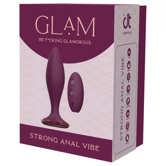 Glam - Analvibrator mit Fernbedienung (lila)