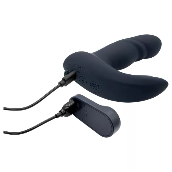 Dreamtoys Pulz - stoßender Analvibrator mit Fernbedienung (blau)