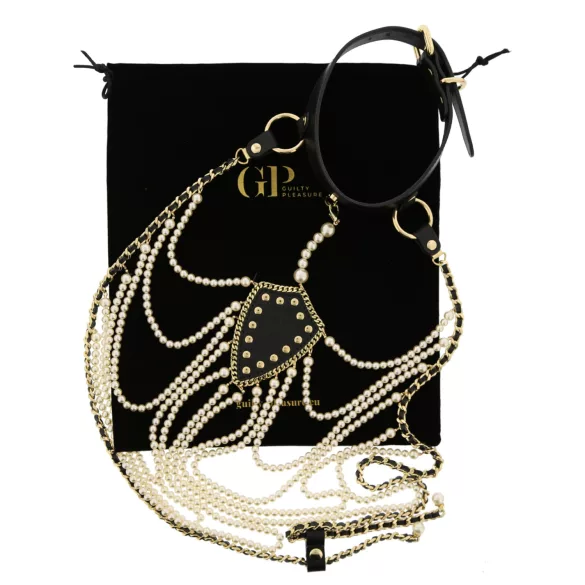 Guilty Pleasure Allure - Halsband- und Körperkettenset (schwarz)
