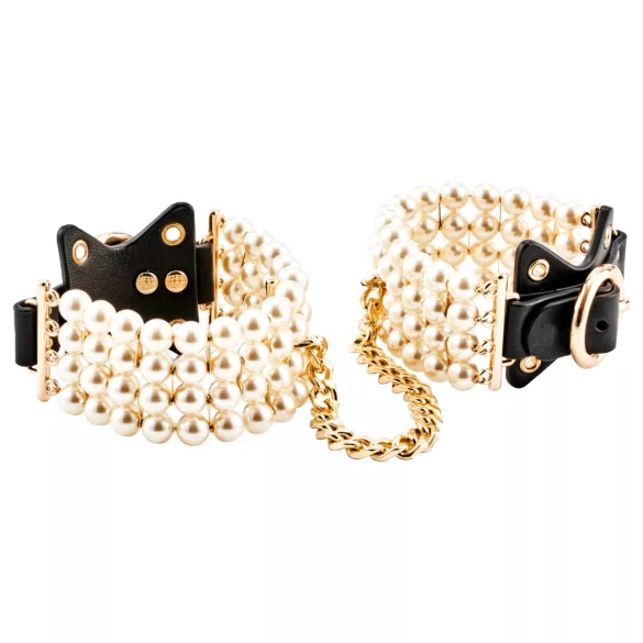 Allure - Perlen-Armbandfessel (schwarz)