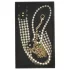 Allure - Perlenhalsband mit Leine (schwarz)