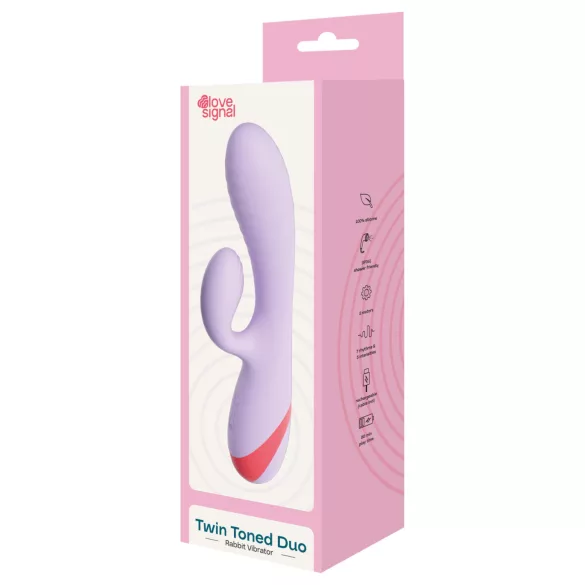 Dreamtoys Love Signal - Vibrator mit Klitorisstimulator (lila)