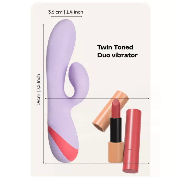 Dreamtoys Love Signal - Vibrator mit Klitorisstimulator (lila)