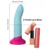 Dreamtoys Love Signal - zweifarbiger Silikon-Dildo klein (blau)