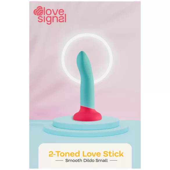 Dreamtoys Love Signal - zweifarbiger Silikon-Dildo klein (blau)