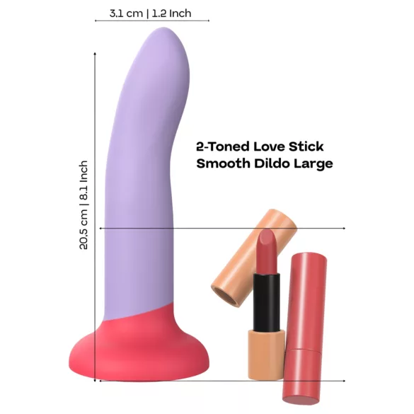Dreamtoys Love Signal - zweifarbiges Silikon-Dildo groß (lila)