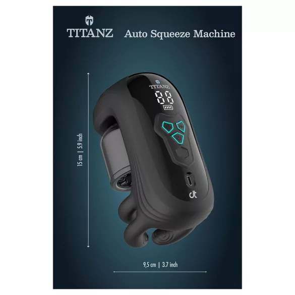 Titanz Auto Squeeze - automatischer Masturbator (schwarz)