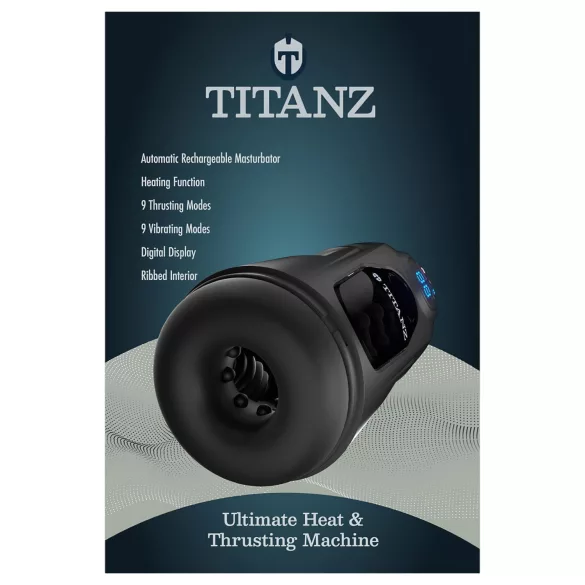 Titanz Ultimate Heat & Thrusting - Automatischer Masturbator (schwarz)