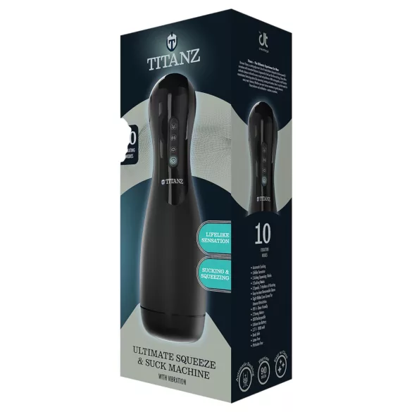 Titanz Ultimate Squeeze & Suck - automatische Masturbator (schwarz)