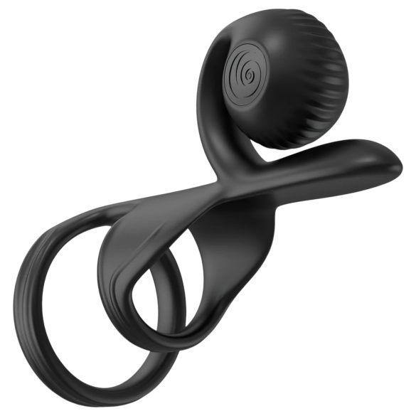 Snail Vibe Jovi - Penisring und Partner-Vibrator (Schwarz)