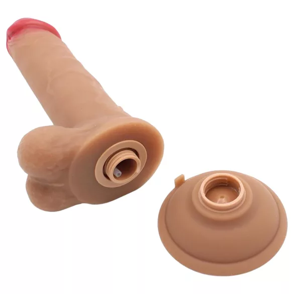 Kiotos Cox Power - vibrierender spritzender Dildo mit Fernbedienung (naturfarben)