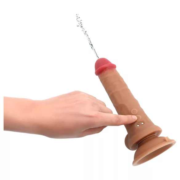 Kiotos Cox Power - vibrierender spritzender Dildo mit Fernbedienung (naturfarben)