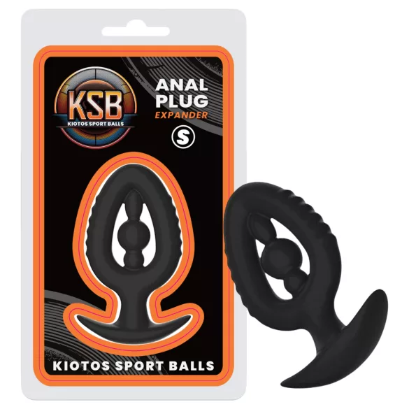 Kiotos - Silikon-Analplug mit Dilatator S (schwarz)