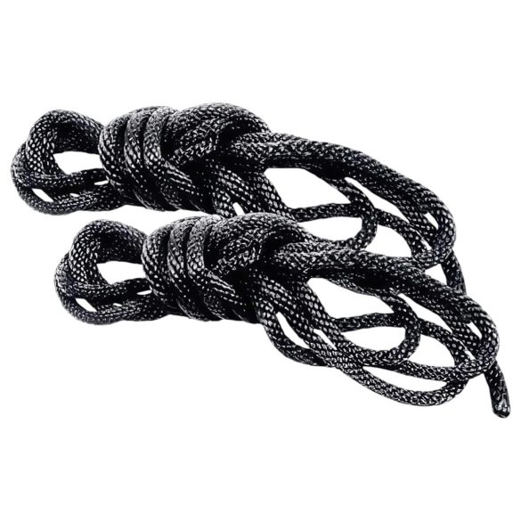 S&M - Seidenweiches Bondage-Seilset - Schwarz (2-teilig)