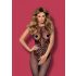 Obsessive G308 - Gemustertes Neckholder-Netz-Overall - Schwarz (S-L)