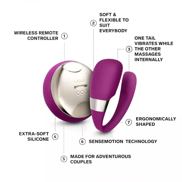 LELO Tiani 3 - Silikonpaarvibrator (lila)