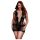 BACI Plus Size - Schnür-Minikleid mit kurzen Ärmeln - Schwarz (XL-XXL)