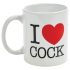 Ich liebe Hähne - Tasse (schwarz)