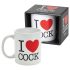 Ich liebe Hähne - Tasse (schwarz)