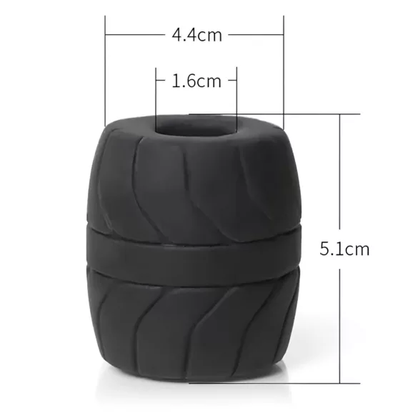 Perfect Fit - SilaSkin Hodenring und -strecker (schwarz)
