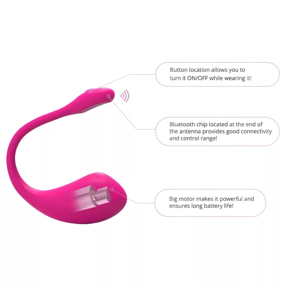 Lovense Lush 2 - tragbares app-gesteuertes Vibrations-Ei (Pink)