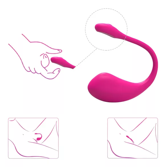Lovense Lush 2 - tragbares app-gesteuertes Vibrations-Ei (Pink)