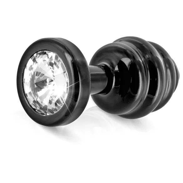 DIOGOL Anni - gerippter Analplug - Schwarz - (3 cm)