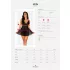 Obsessive Idillia - leichtes, spitzenbesetztes Nachtkleid und String (schwarz) - L/XL