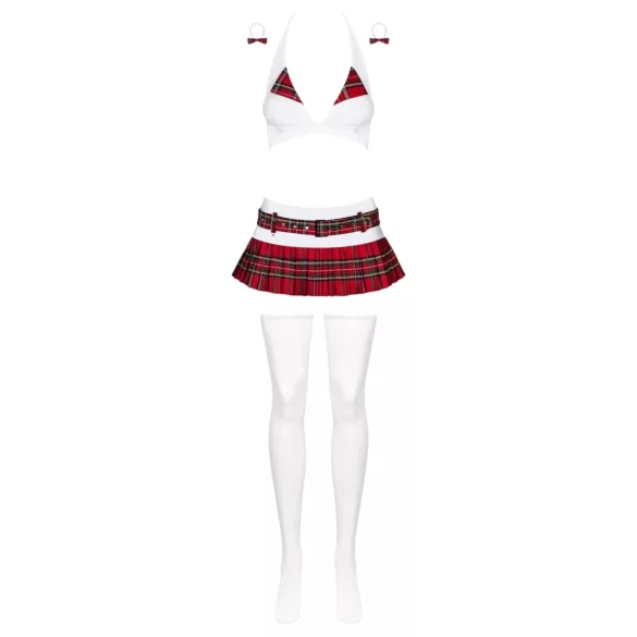 Obsessive Schooly - Schulmädchen-Kostümset (6-teilig) - L/XL