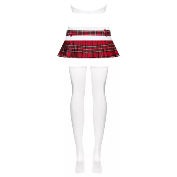 Obsessive Schooly - Schulmädchen-Kostümset (6-teilig) - L/XL