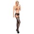 Obsessive S307 - Florales Strumpfhalter-Set - Schwarz (S-L)