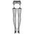 Obsessive S307 - Florales Strumpfhalter-Set - Schwarz (S-L)