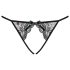 Obsessive Miamor - Netzspitze Damen-Slip mit offenem Design (Schwarz)