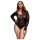 BACI Plus Size - Langarm-Spitzenbody - Schwarz (XL-XXL)