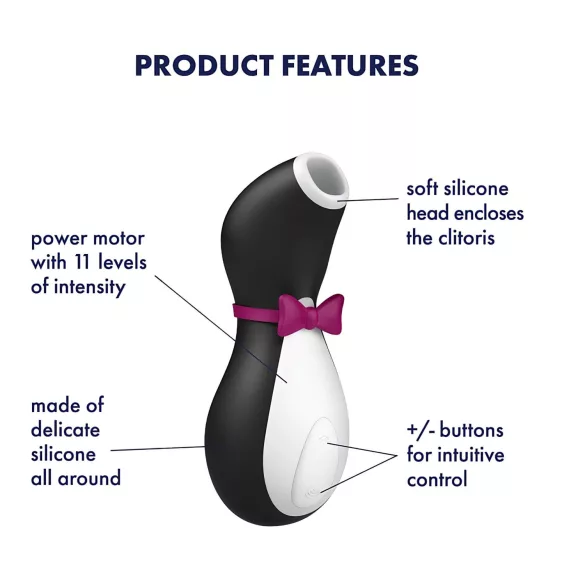 Satisfyer Penguin - Akku-Vibrator, wasserdicht (schwarz-weiß)
