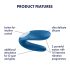 Satisfyer Doppelwal - 2-Motoren Paarvibrator (Blau)
