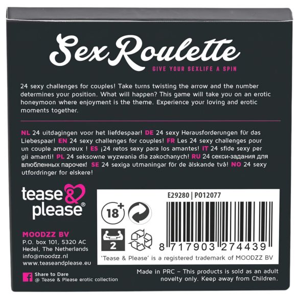 Sex Roulette Love & Married - erotisches Brettspiel (10 Sprachen)
