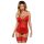 Obsessive Lovica - Spitzen-Set mit Strumpfhalter und Tanga (rot)