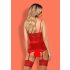Obsessive Lovica - Spitzen-Set mit Strumpfhalter und Tanga (rot)