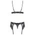 Obsessive 810-SEG-1 - Spitzen Dessous-Set (Schwarz) - L/XL