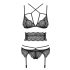 Obsessive Frivolla - pikante Spitzen-Dessous Set (schwarz)