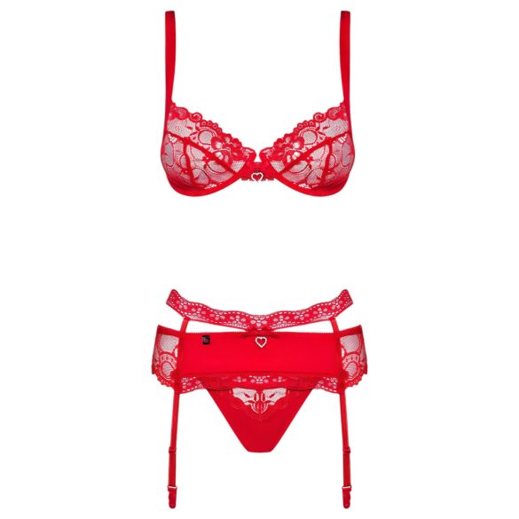Obsessive Heartina - Dessous-Set (Rot) - L/XL