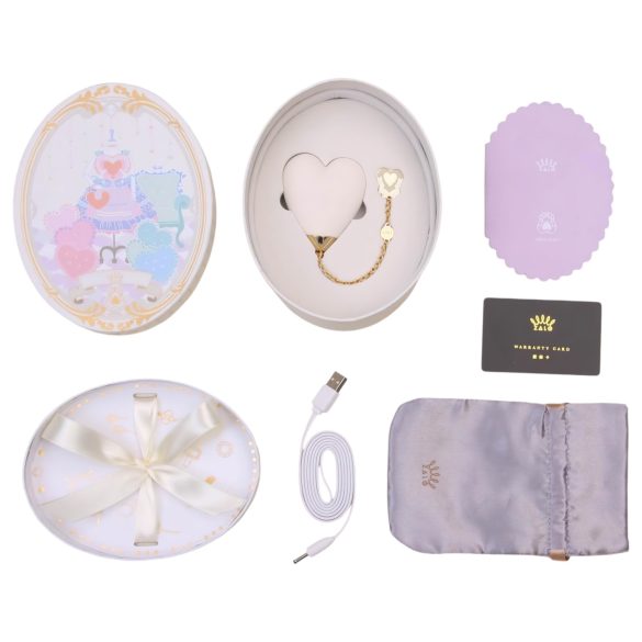 ZALO Baby Heart - intelligenter wasserdichter Vibro für Kitzler (weiß)