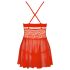 Obsessive 838-BAB-3 - Pikantes Spitzen-Babydoll und String (Rot) - XXL