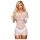 Lapdance Bühne - Langarm-Netz Minikleid (Weiß) - S-L